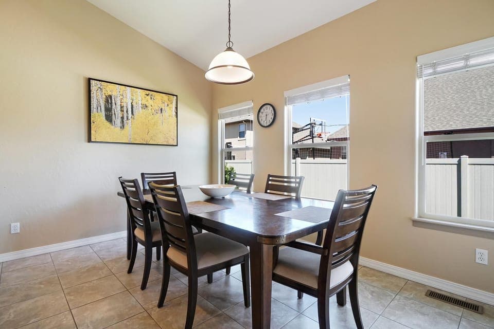 Set the table, light the candles, and make memories – this dining room is all about togetherness.
