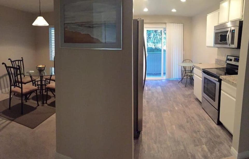 kitchen and dining room