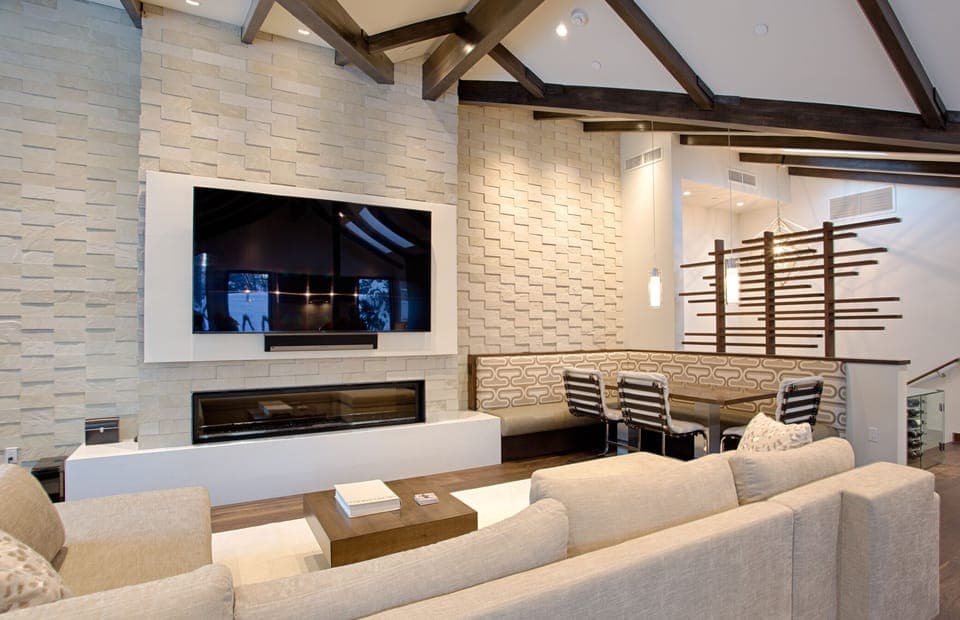 living room and dining banquet