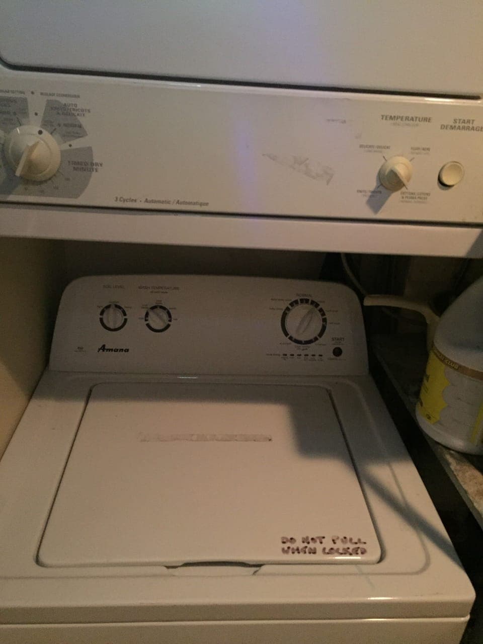 Washer/dryer in townhouse