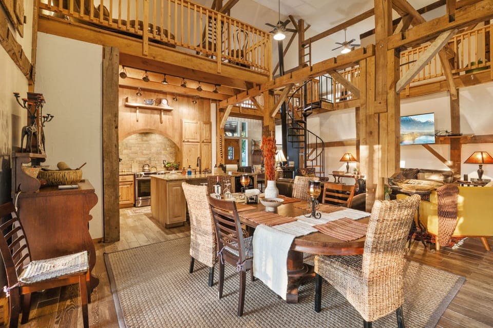 Dining Room. Buffet has good china and casseroles for special dinners. 