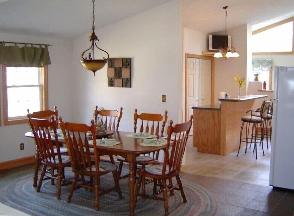 Large dining room & kitchen