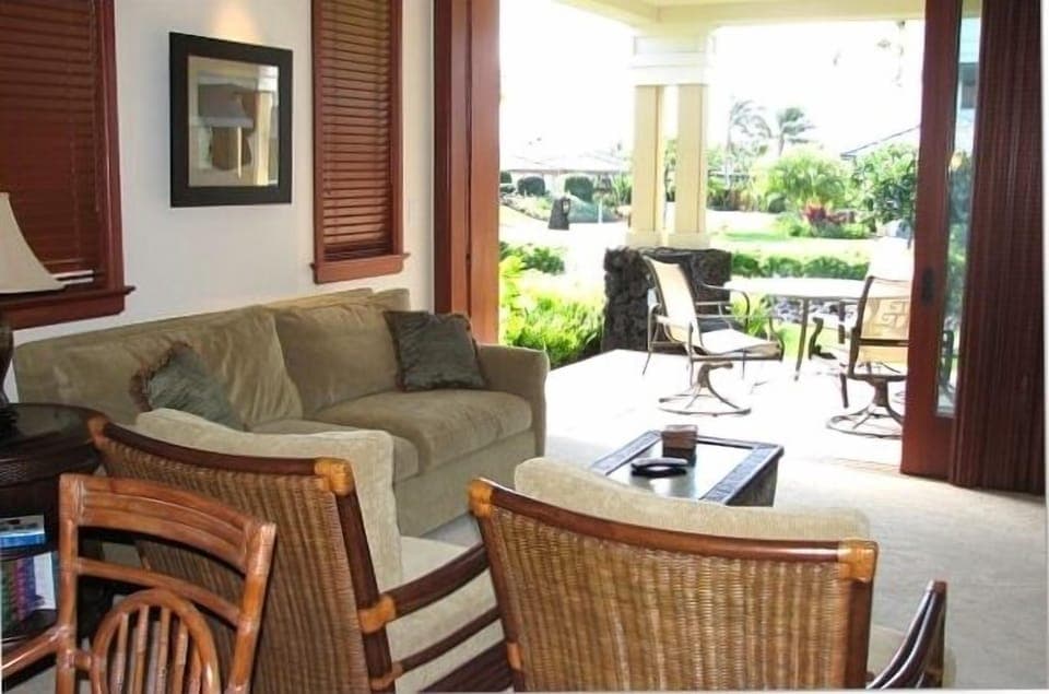 Spacious Living Area opens all the way up with the pocket doors.  Who needs A/C!