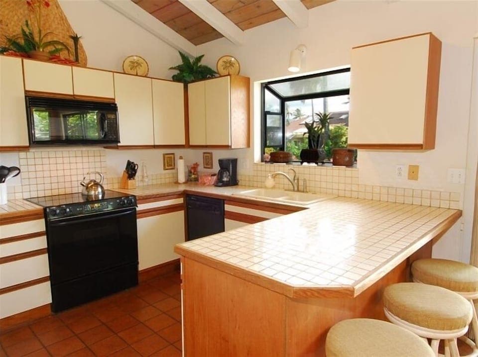 Fully stocked kitchen