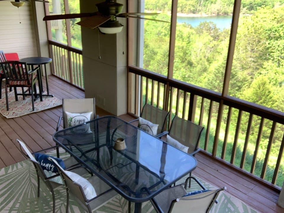 Screened porch resurfaced and new screens for 2020!