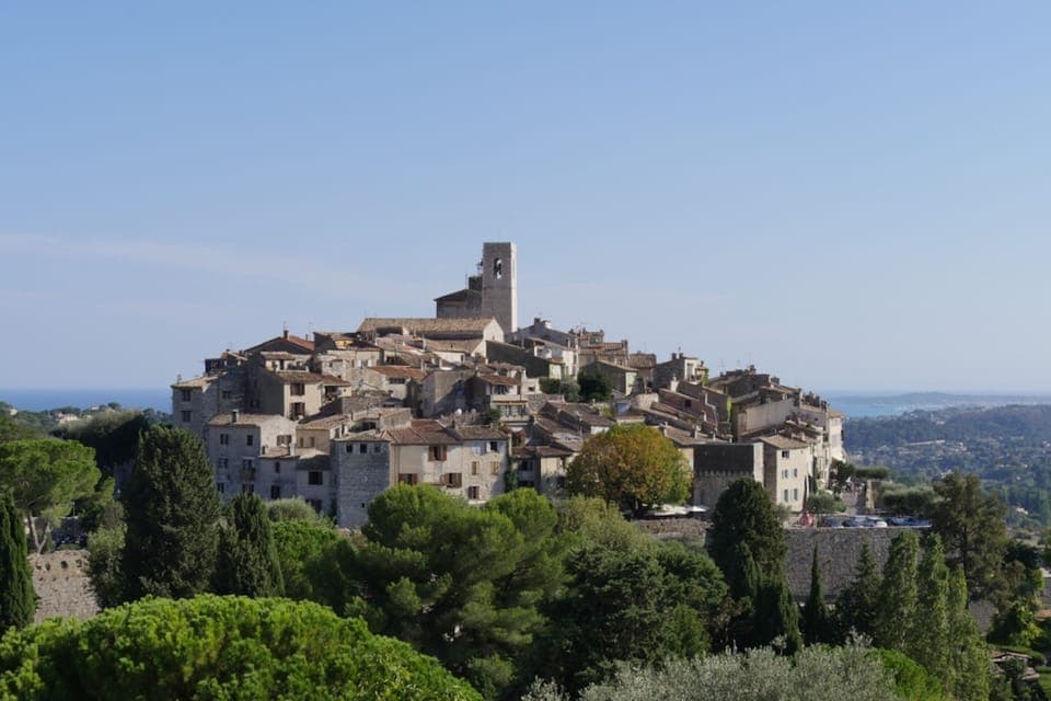 St Paul de Vence. 2 min walk. Pic taken from up our street, *not* from our house