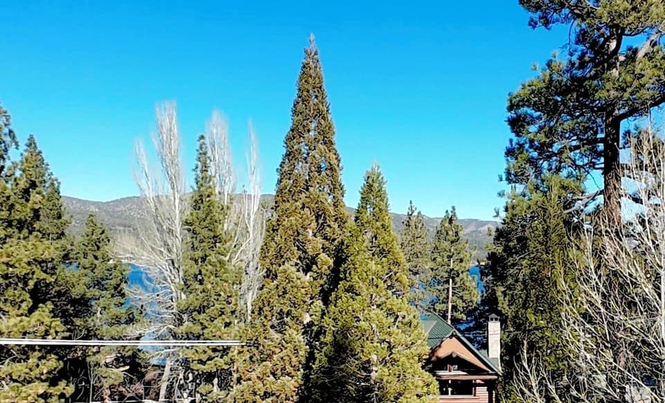 Peekaboo lake views from the wrap around deck. 2 min. walk to the lake’s shore!