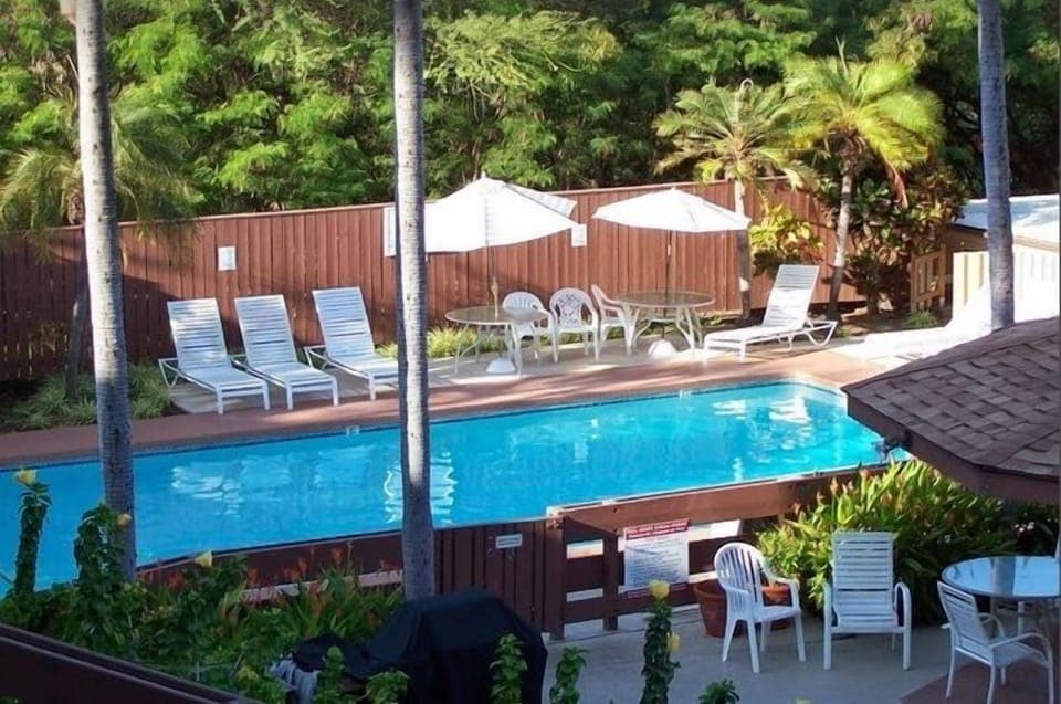 Enjoy the swimming pool after a day in Hawaii's sun.