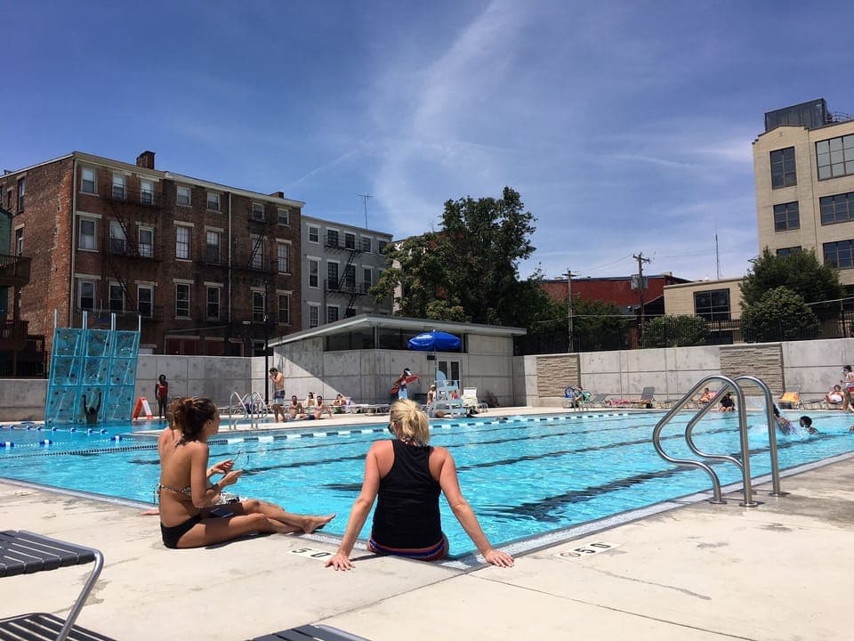 Ziegler Pool open daily until 8pm, located directly behind the apartment.