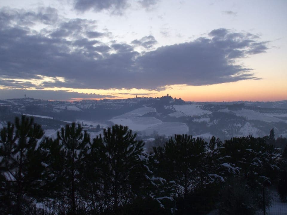 Winter view on the countryside from the property