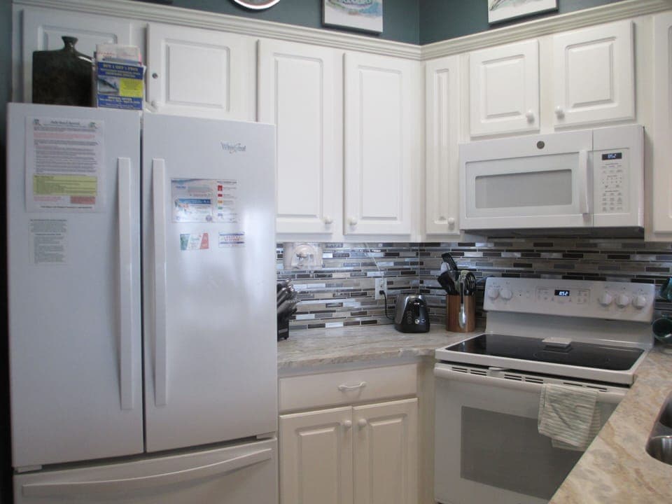 All the cooking utinsils and appliances you will need to make that gourmet meal.