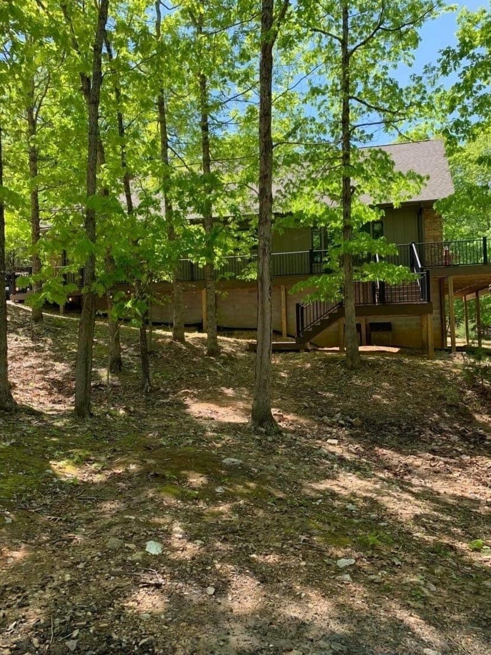Secluded getaway in the Arkansas woods.