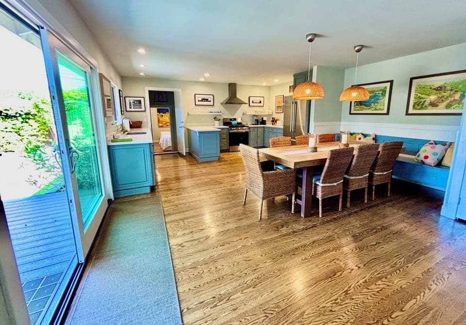 kitchen and dining room