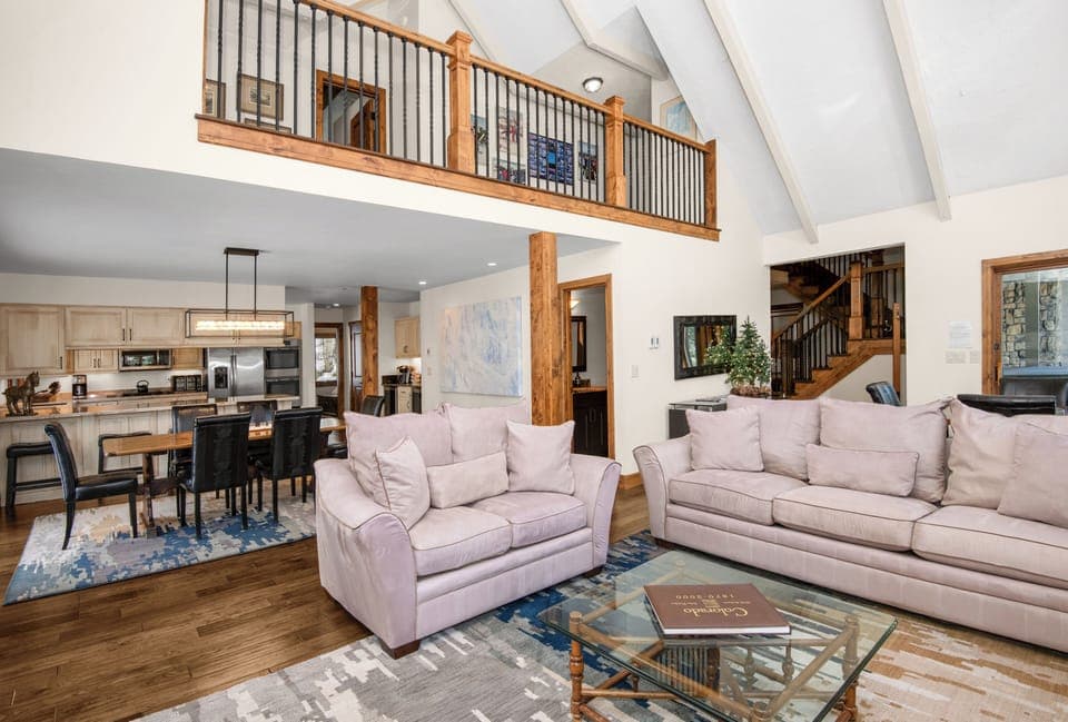 Living Room & Upstairs View