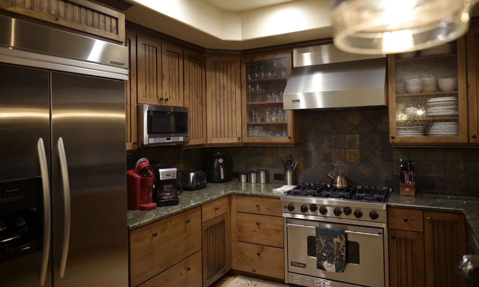 View of Kitchen from the dining room angle.