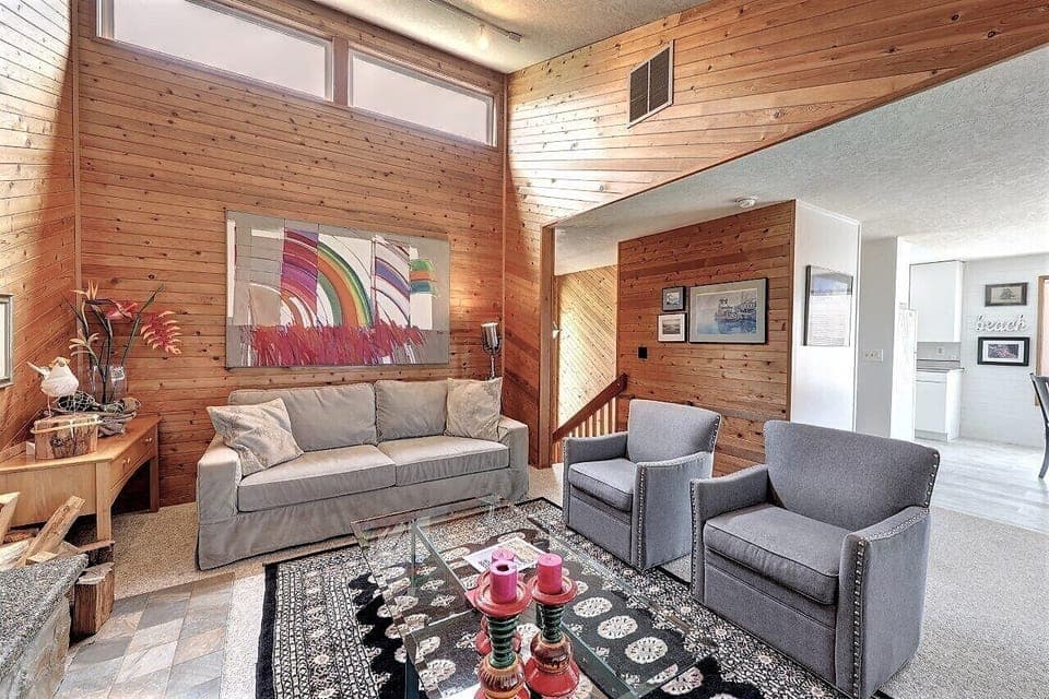 Comfortable living room with fireplace