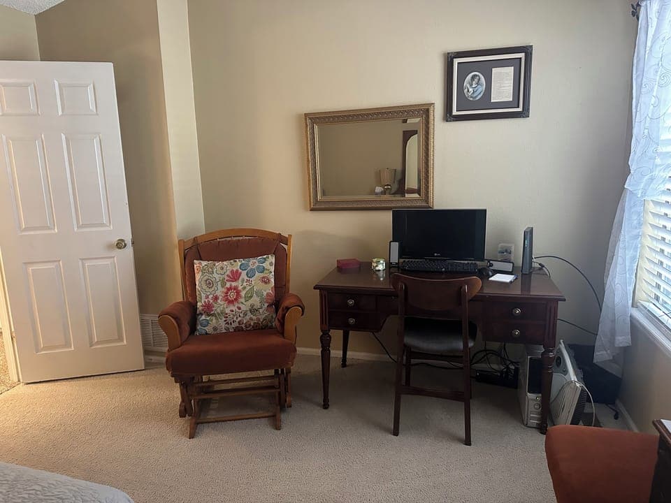 Upstairs work area