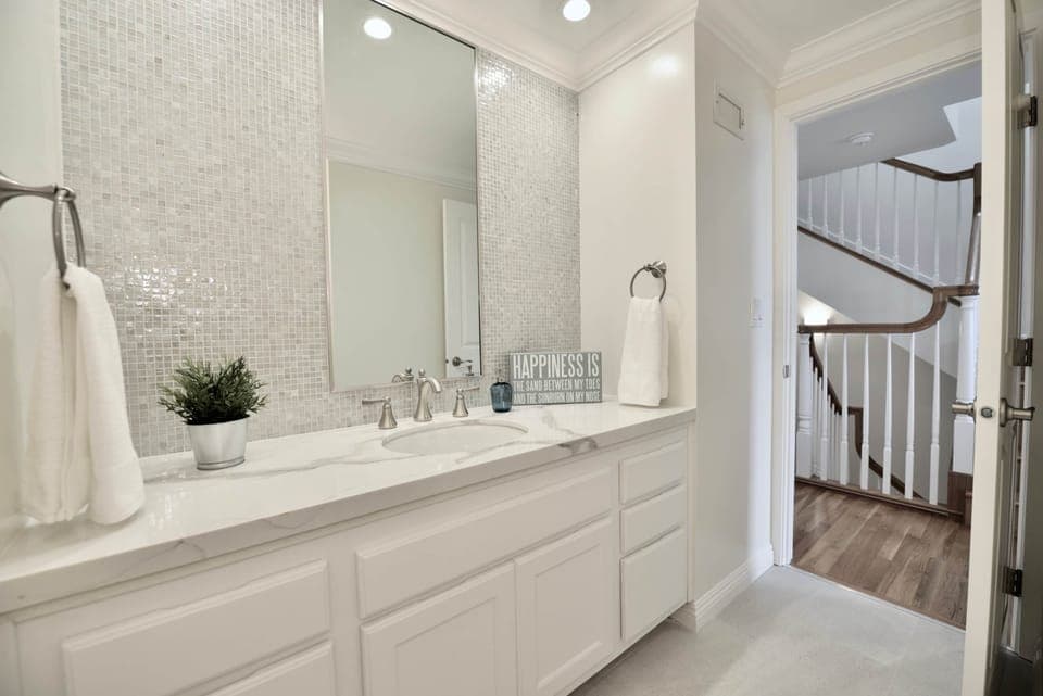 Powder room by Family room