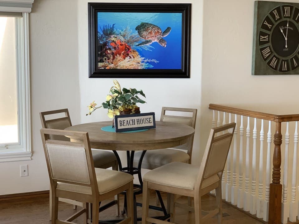 Table is great for playing games or eating a nice meal.