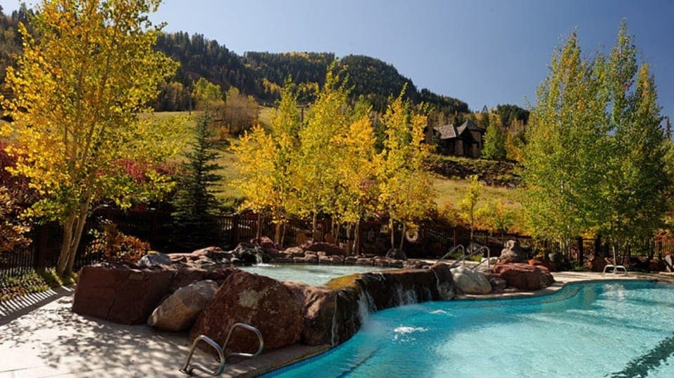 Ritz pool during the fall.