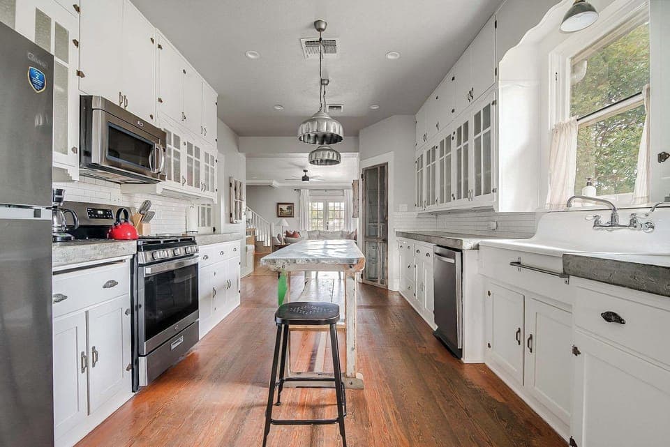 Full kitchen is stocked for all your cooking needs during your stay.
