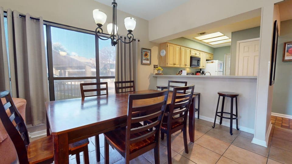 Dining area and kitchen