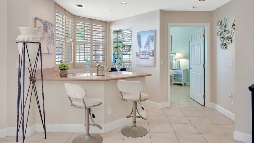 This unit even has its own wet bar...