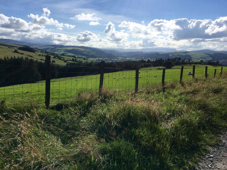 Rolling hills around Llandrillo 