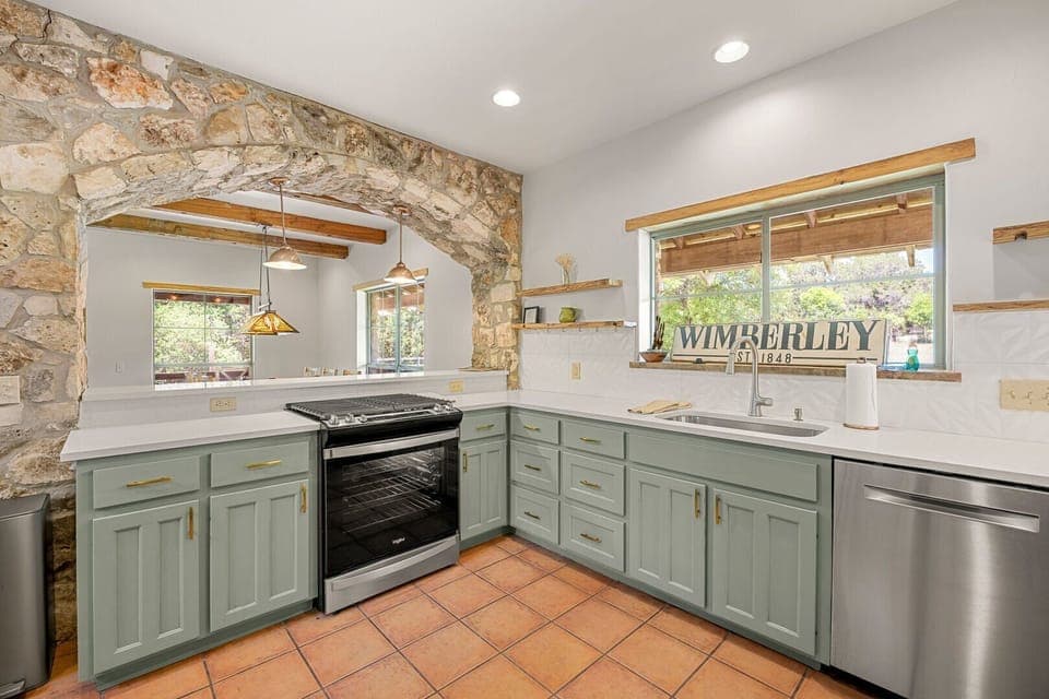 Kitchen boasts ample counter space