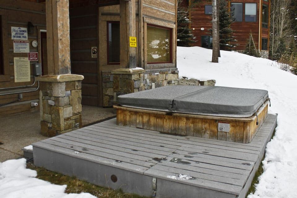Private hot tub.