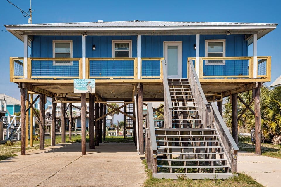 Dauphin Island Vacation Rental | 4BR | 2BA | Stairs Required