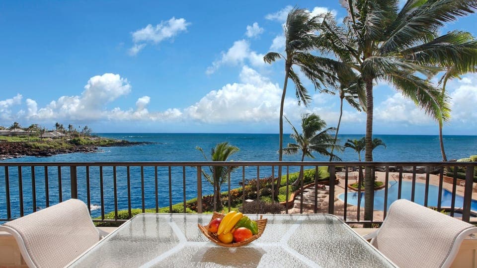 Whalers Cove at Koloa Landing #222 - Oceanfront Dining Lanai - Parrish Kauai
