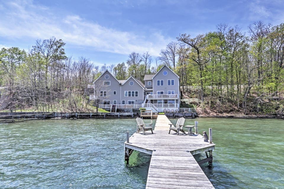 Geneva Vacation Rental | 4BR | 3BA | 4,500 Sq Ft | Stairs Required for Access