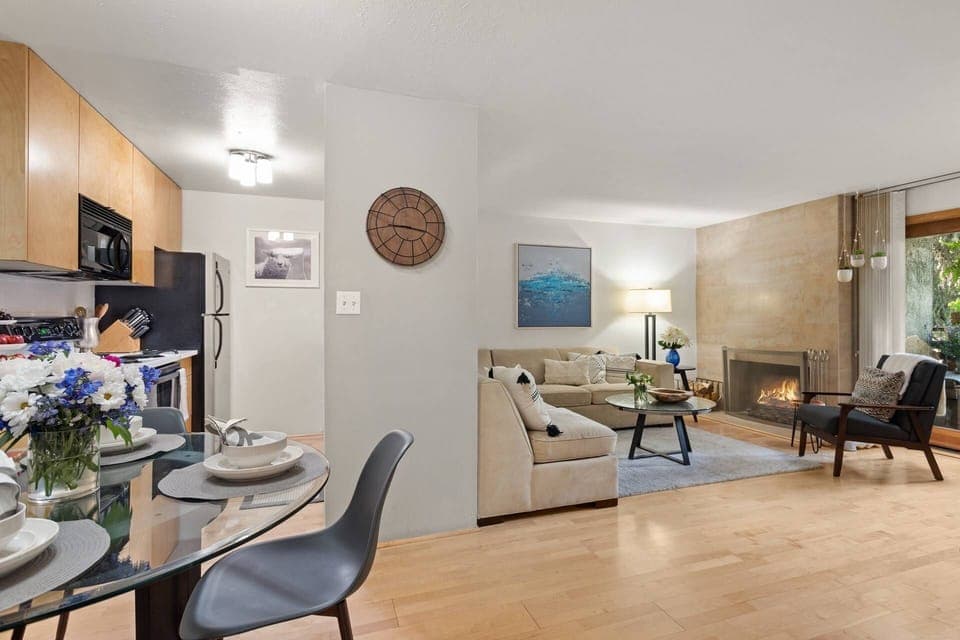 This open, modern living area offers all the comforts of home.