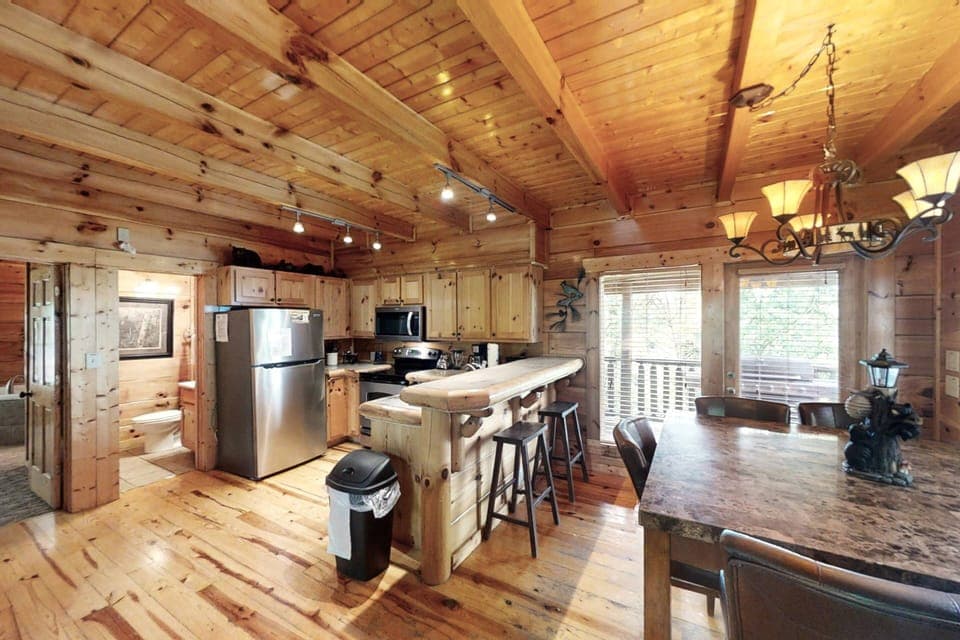Your kitchen boasts all your major appliances. There is also a half bath off the kitchen for added convenience!