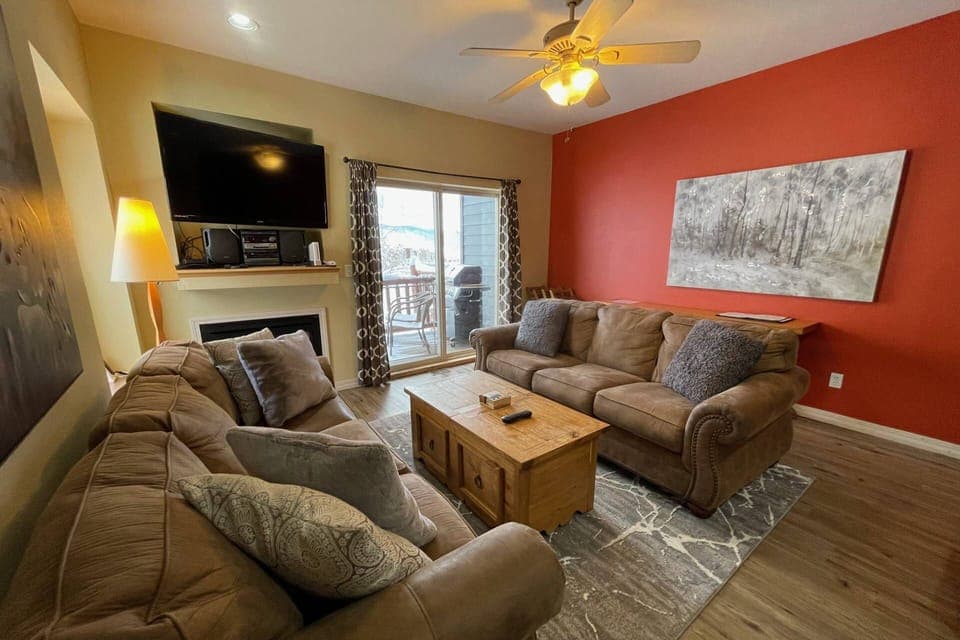 Enjoy the comfortable living area and TV!