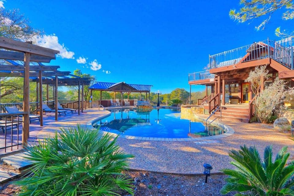 Resort style swimming pool and spa