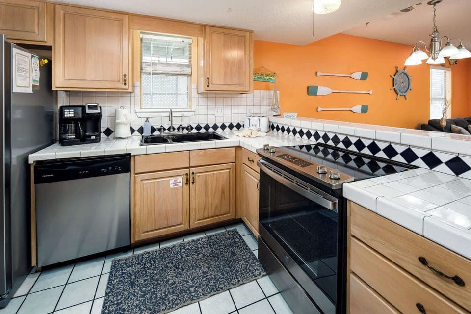 Fully stocked kitchen
