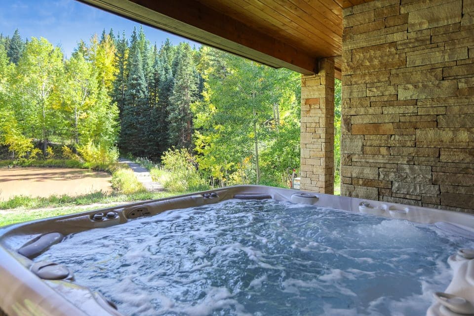 Casa Galena has the largest hot tub made fits 8 people.