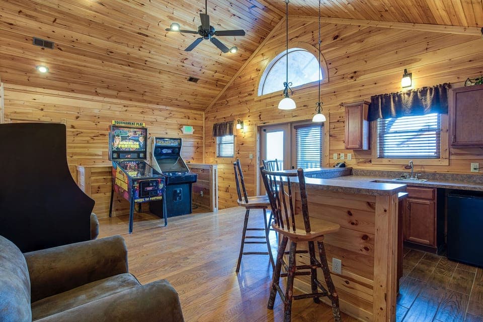 2nd Game Room, Third Floor – Features arcade machines and a kitchenette.