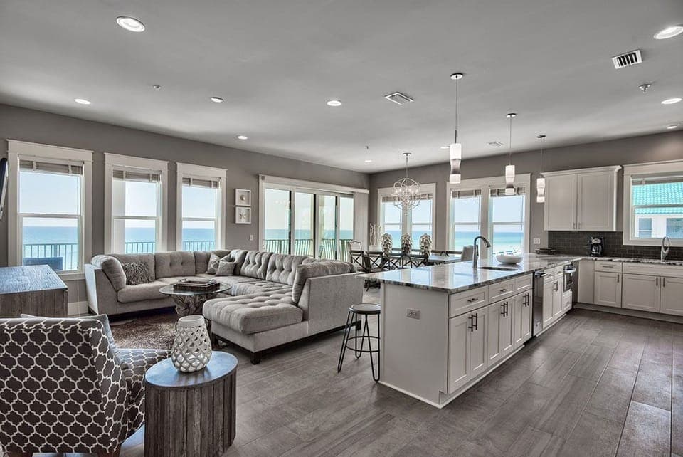 Luna Sol - Destin - Kitchen, Living Room & Dining Room