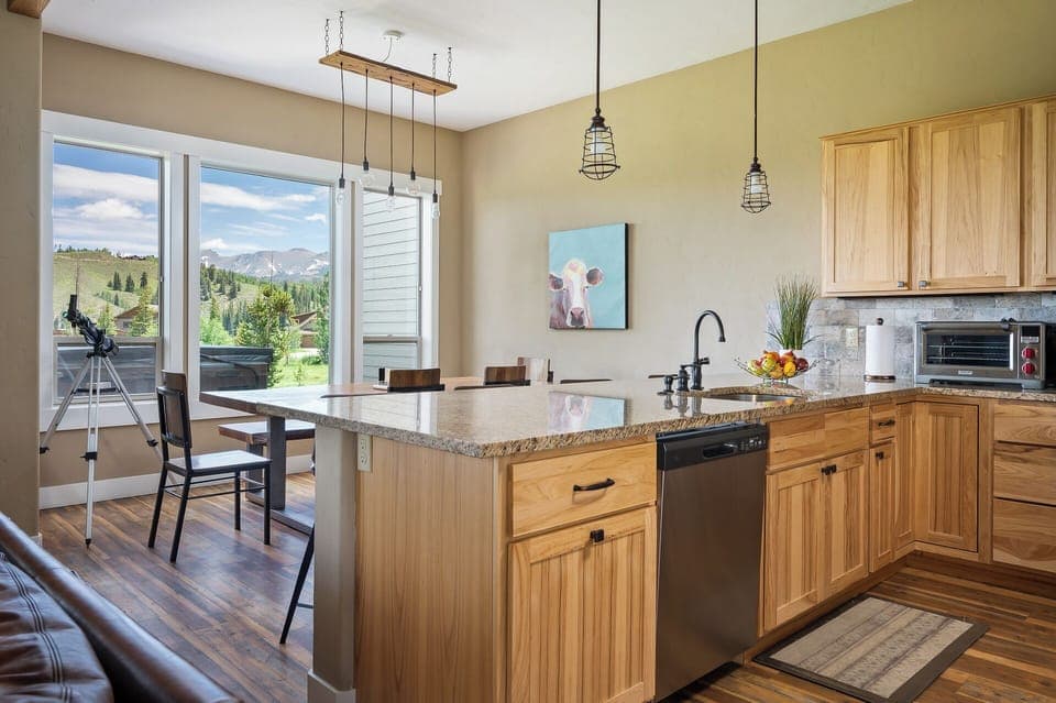 Dining area leads into the kitchen