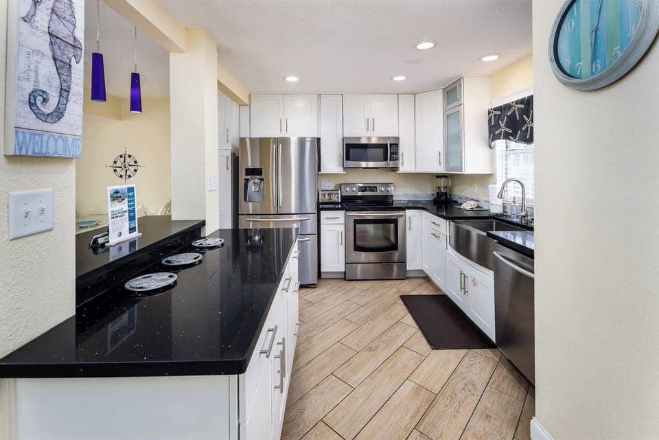 Fully stocked kitchen