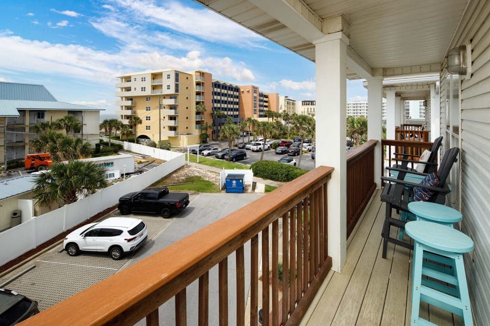 Balcony views facing the beach from kitchen