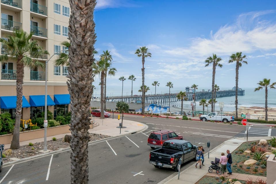 side road of the building - ocean view from balcony
