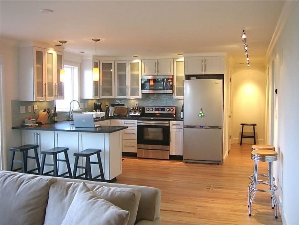 Modern Gourmet Kitchen with Stainless Appliances