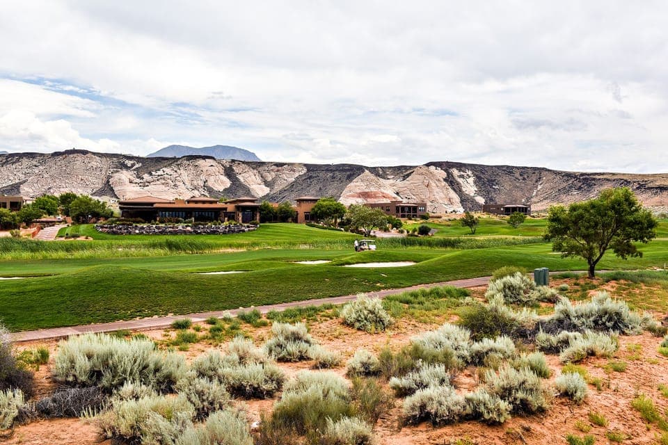 Back Deck View - Beautiful view of the mountains and The Ledges Golf Club