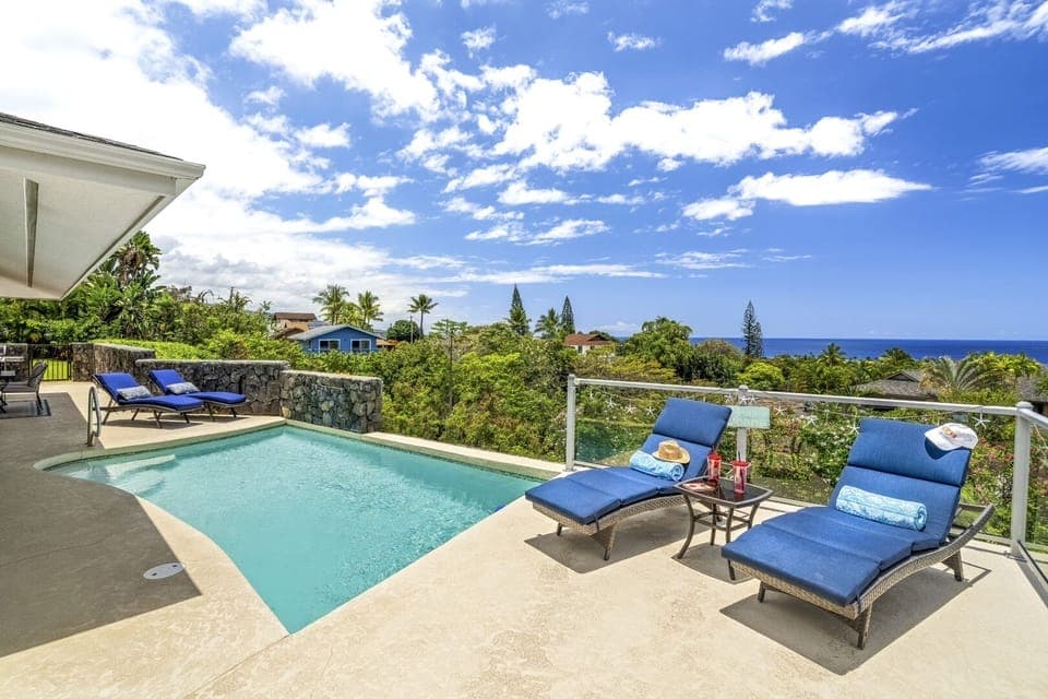 Pool Area with 180 Degree Ocean View