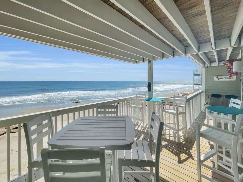 Oceanfront Deck Dining For Eight