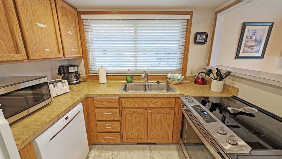 Natural light keep the kitchen bright
